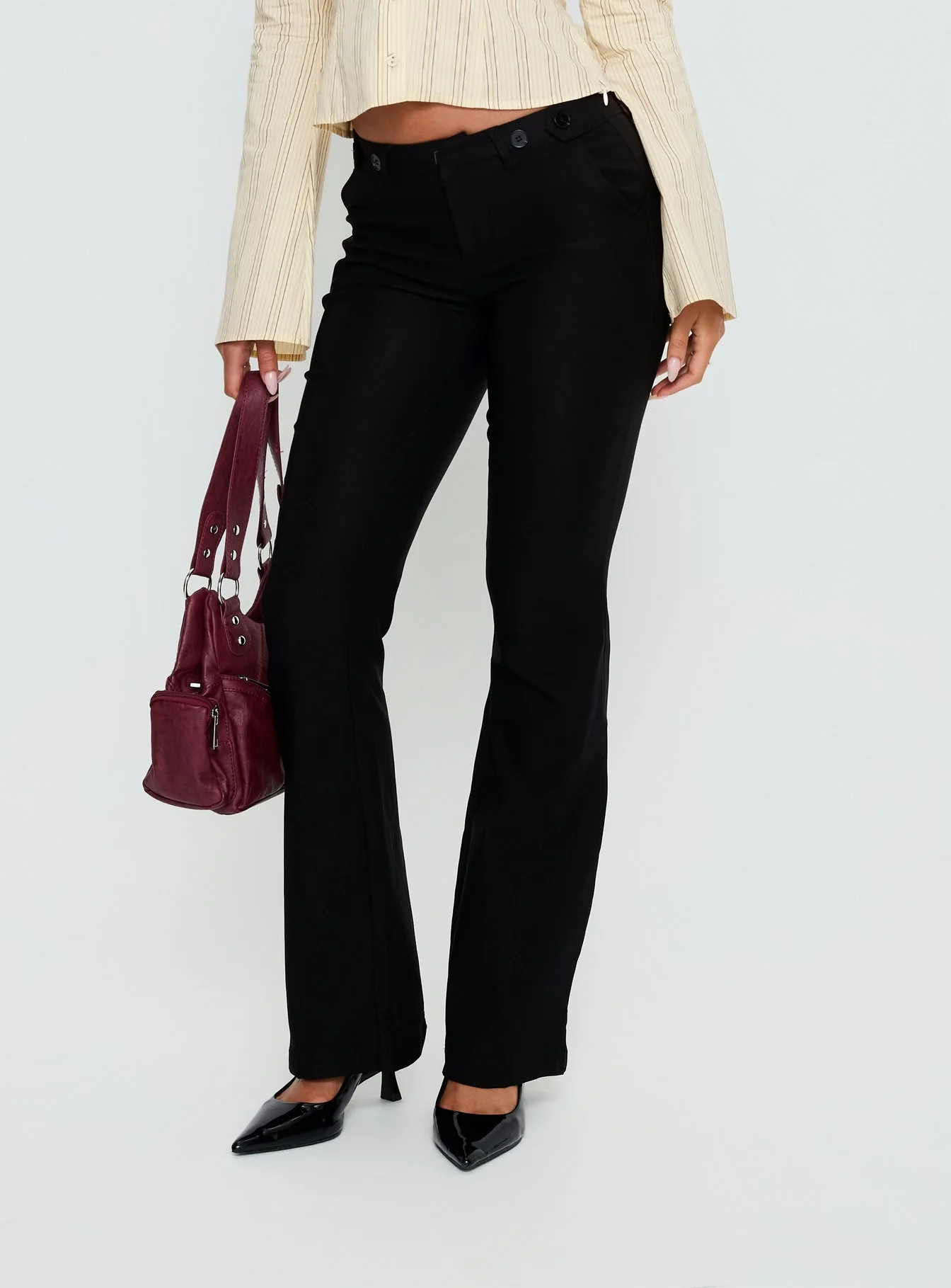 Dariana Flare Pants Black