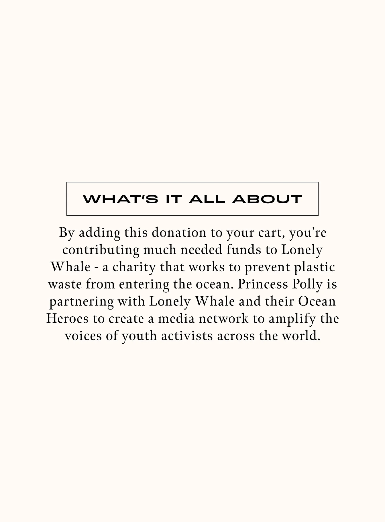 Donate $1 USD to Lonely Whale