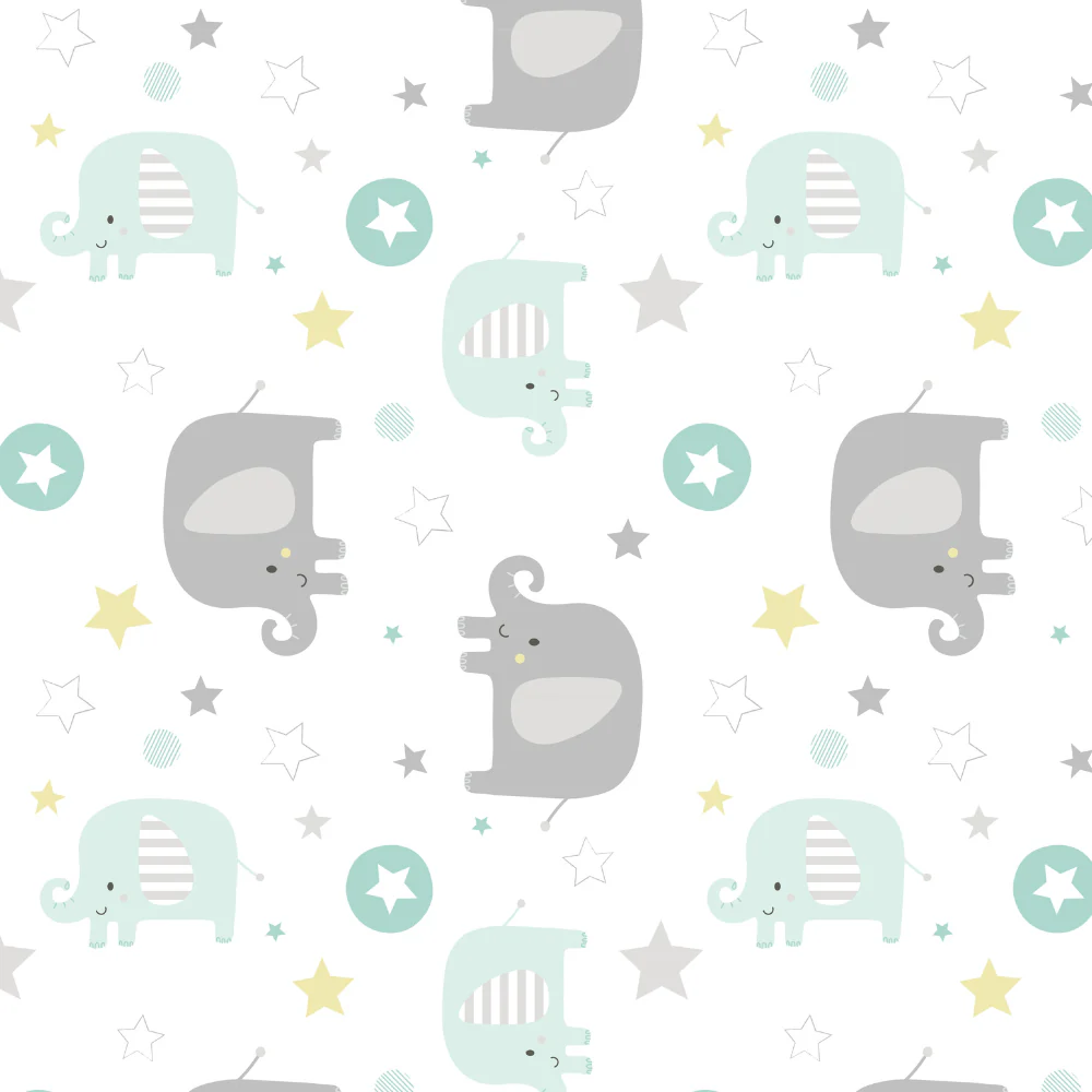 Formr Junior Reversible Cot Comforter, Elephant- 83x106cm