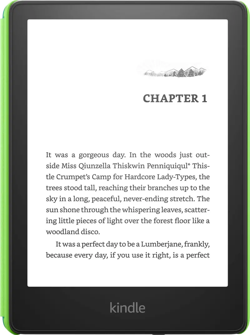 Kindle Paperwhite Kids – 6,8-calowy czytnik e-booków z ekranem antyodblaskowym, 16 GB pamięci masowej i etui przyjaznym dla dzieci