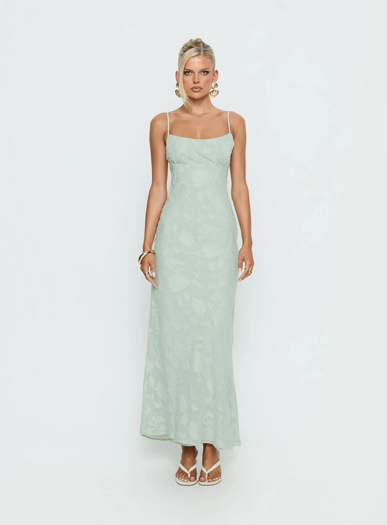 Avienna Maxi Dress Sage Burnout