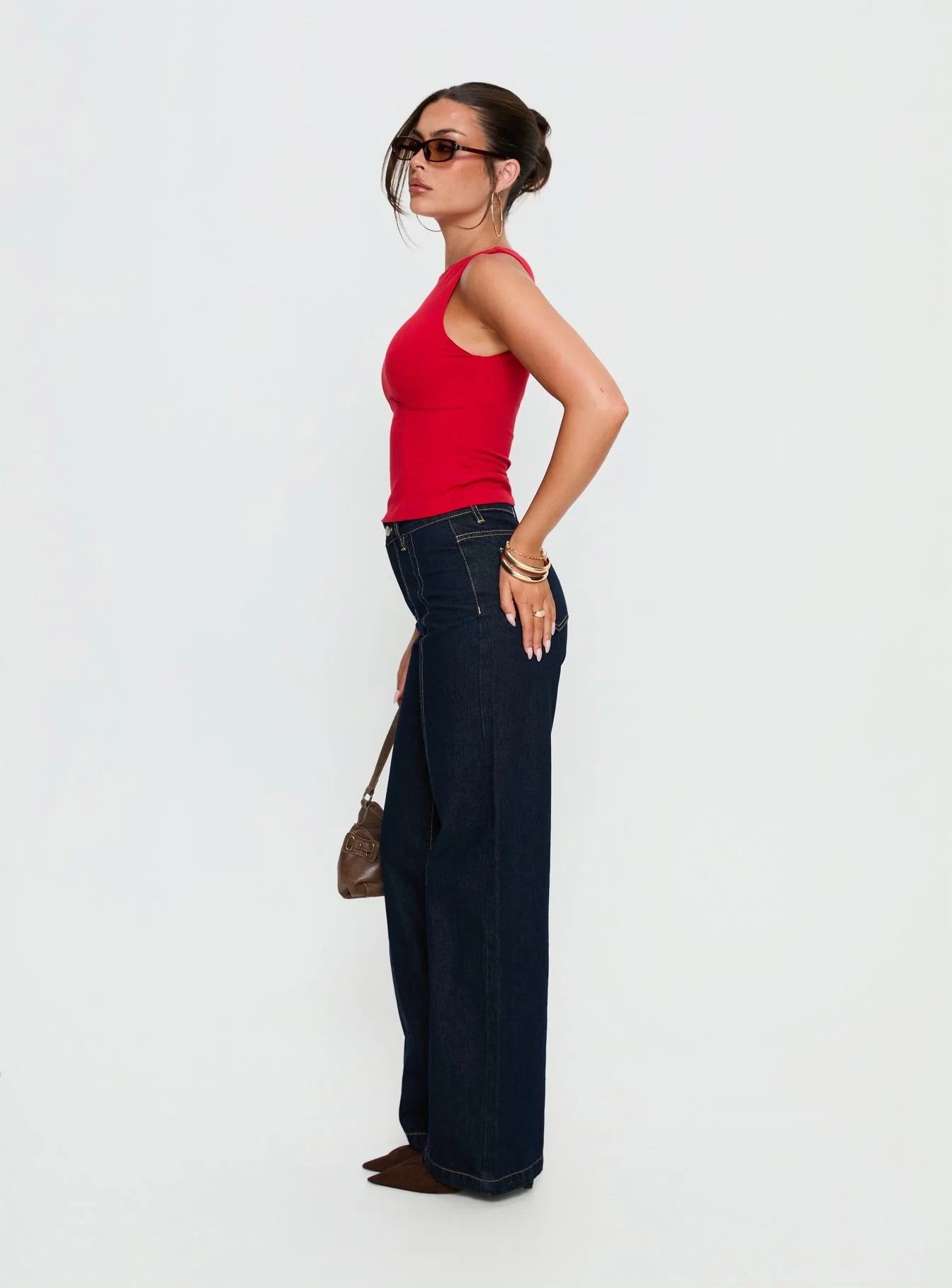 Cadance High Rise Straight Leg Jeans Indigo