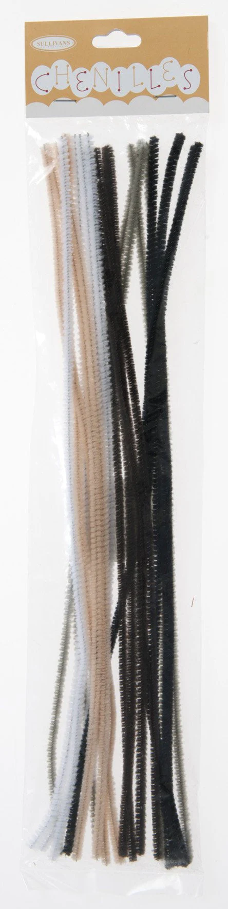 Sullivans Chenilles 20pk, Animal Mix- 3mm