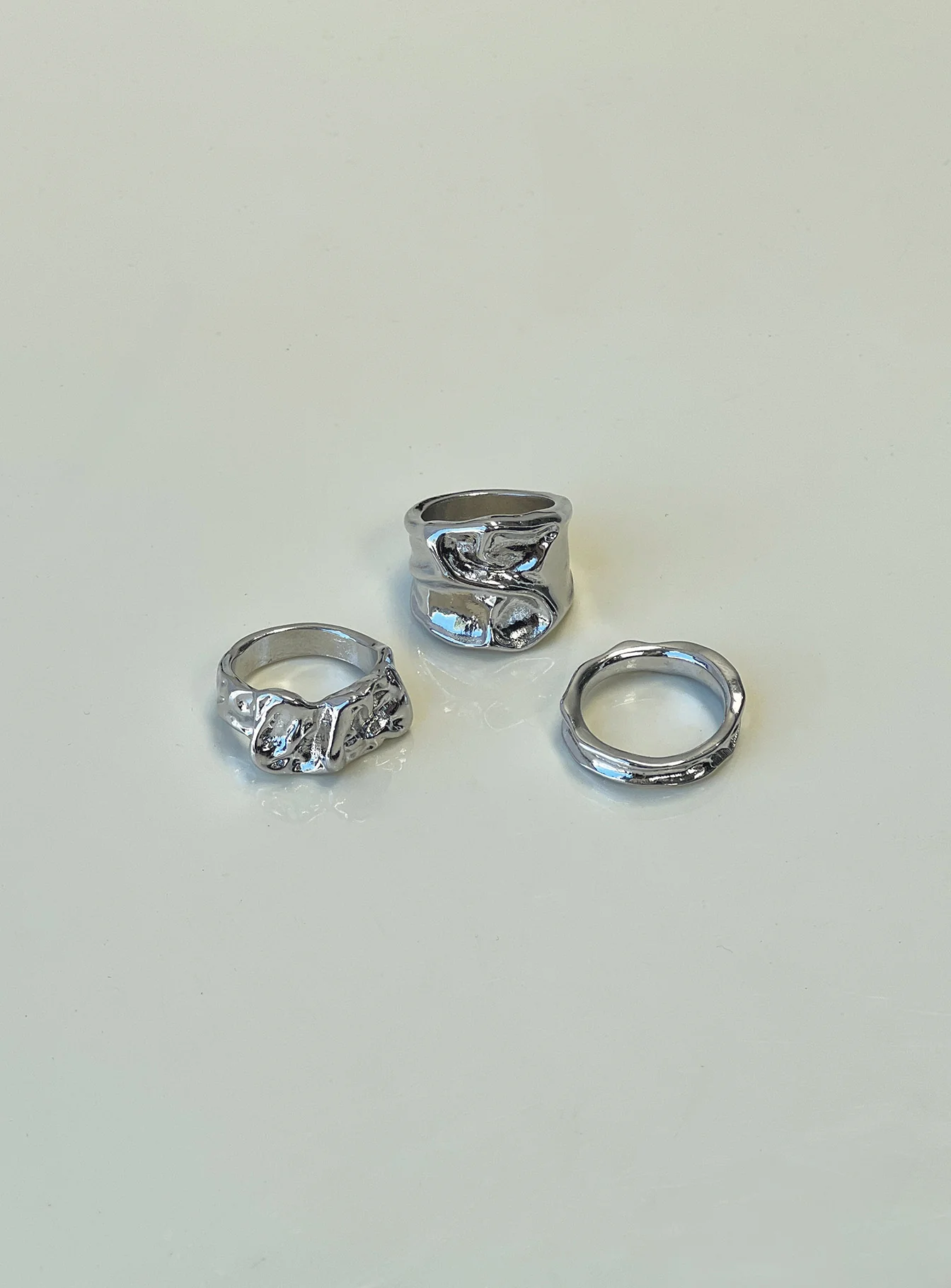 Two Young Hearts Ring Pack Silver