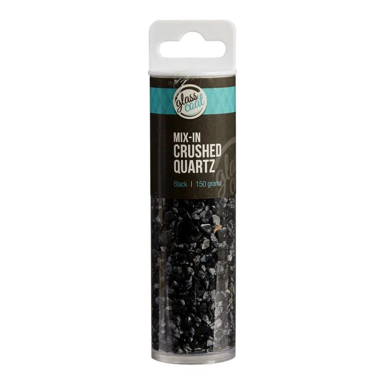 Glass Coat Resin Mix-In Crushed Quartz, Black- 150g