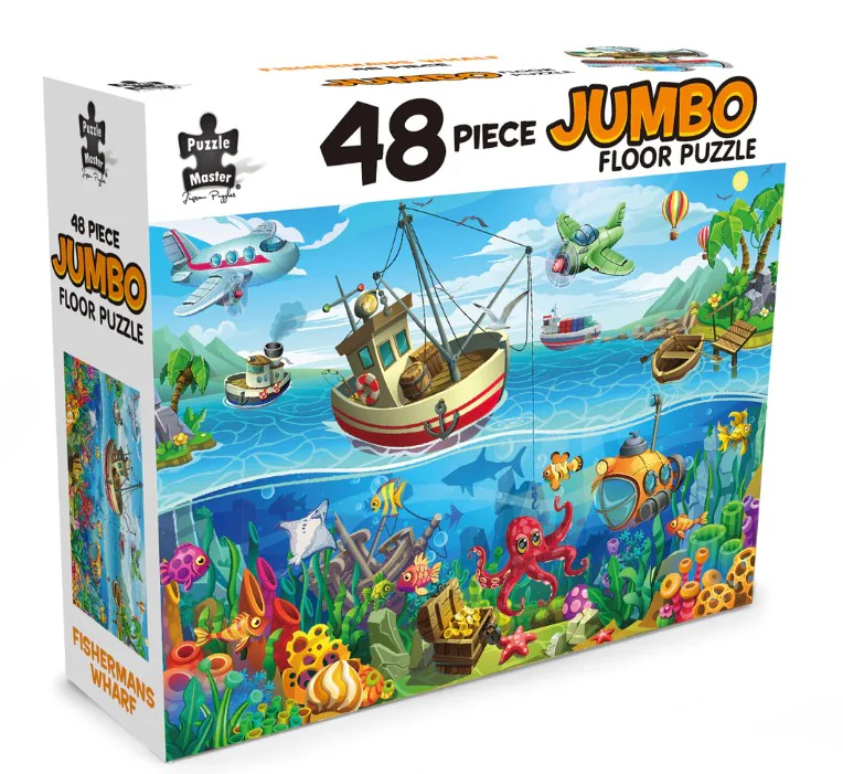 48-Piece Jumbo Floor Jigsaw Puzzle, Fishermans Wharf
