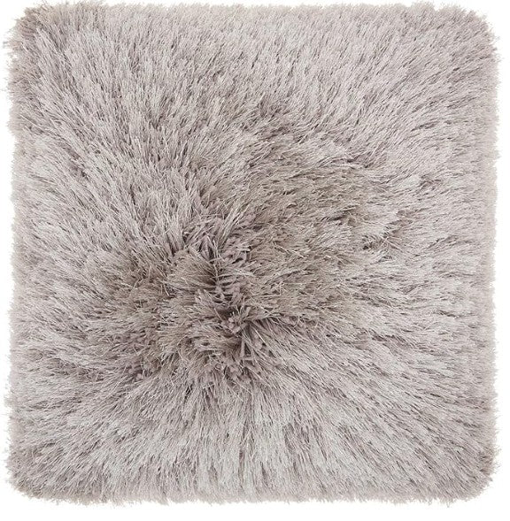 Mina Victory Shaggy Cushion, Light Grey- 50.8cmx50.8cm