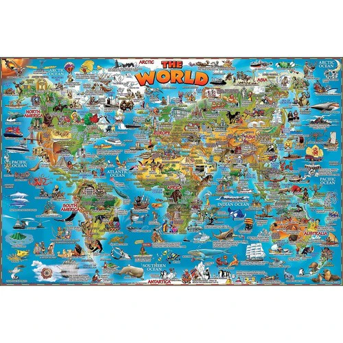 250-Piece Jigsaw Puzzle Maestral Illustrated World Puzzle