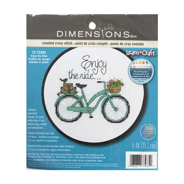 Dimensions Stitch Kit, Enjoy The Ride- 15cm