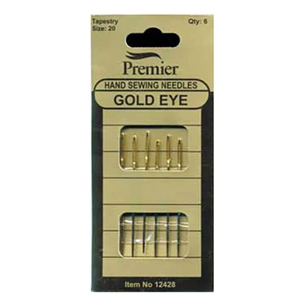 Sullivans Hand Sewing Needles, Gold Eye- Size 20