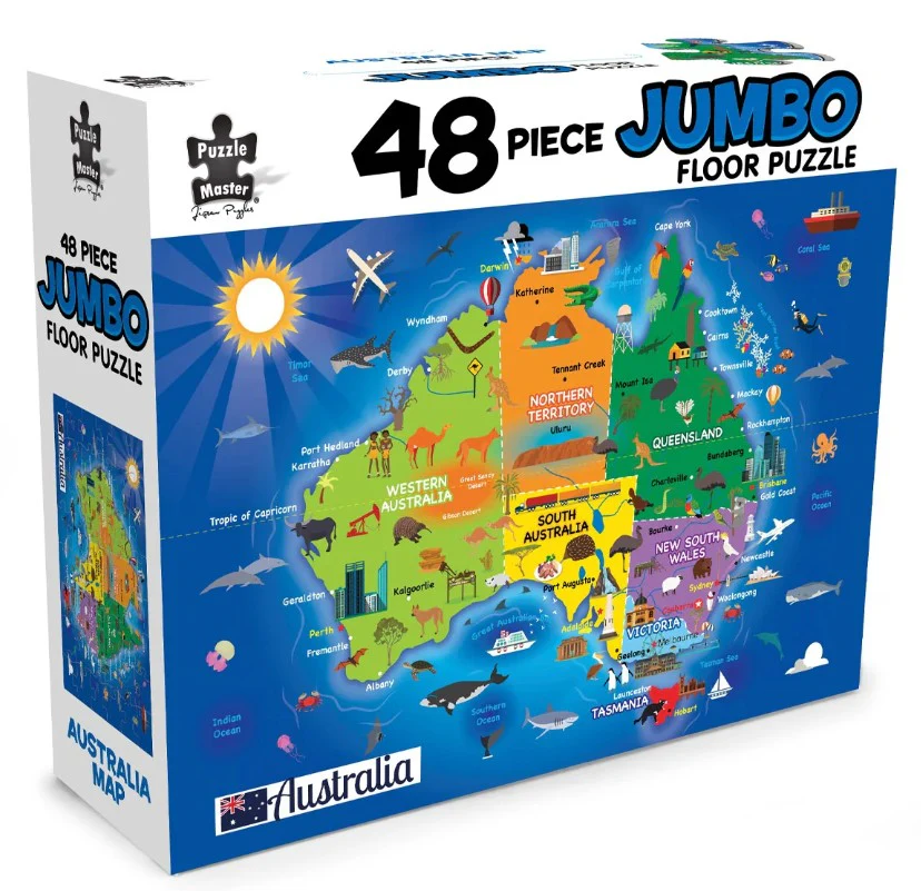 48-Piece Jumbo Floor Jigsaw Puzzle, Aussie Map