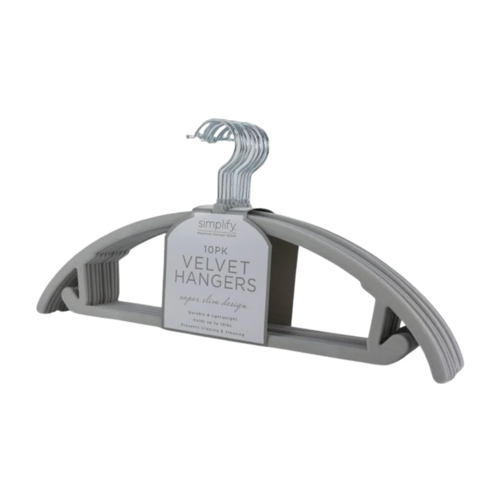 Velvet Hangers, 10pk- Assorted