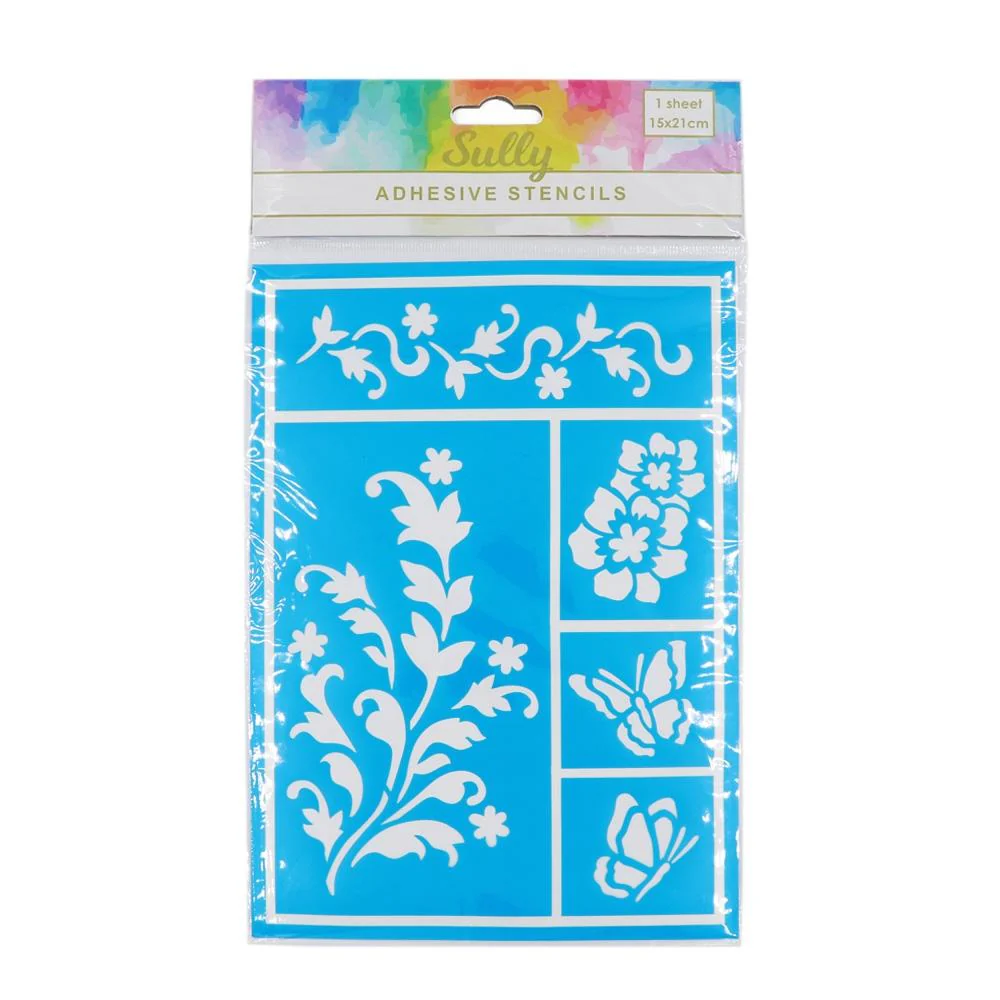 Sullivans Adhesive Stencils, Butterfly- 15x21cm