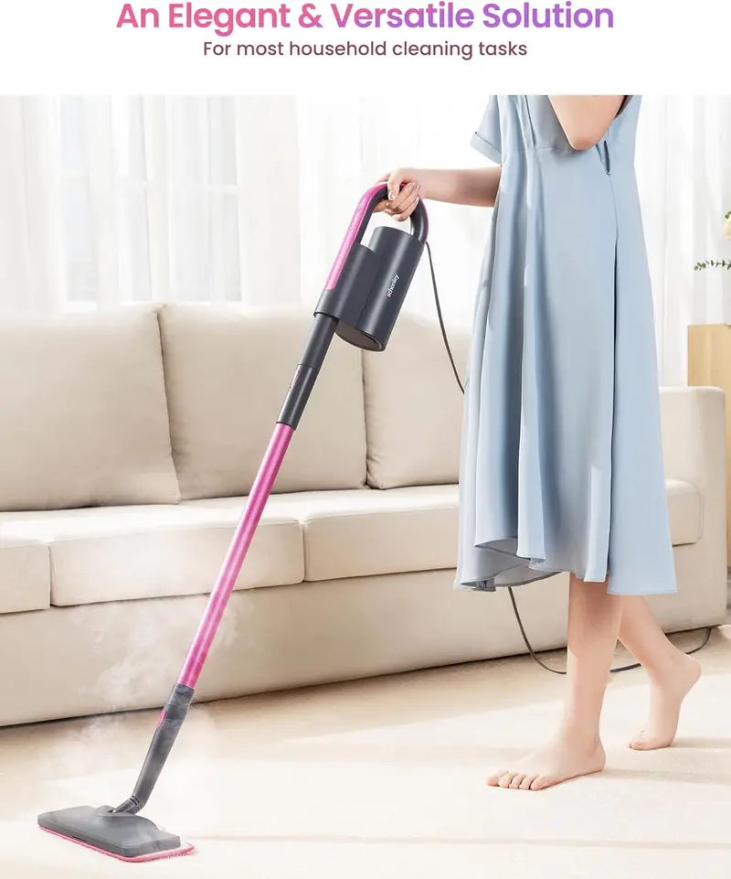 Mop parowy Schenley Hestia 7 w 1 i ręczny odkurzacz parowy do podłóg z twardego drewna i płytek