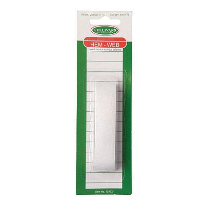 Sullivans Hem Web, White- 25mm x 10m