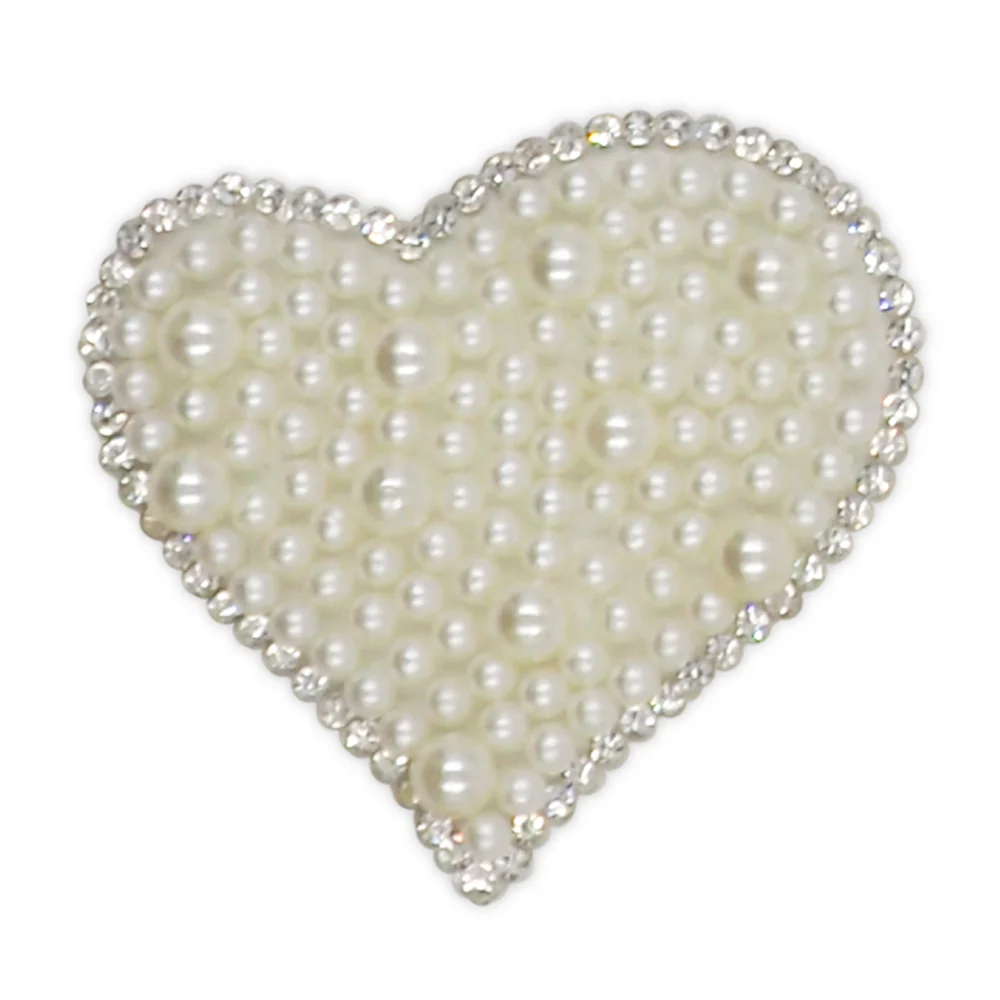 Arbee Crafty Patch, Pearl Heart- 1pc