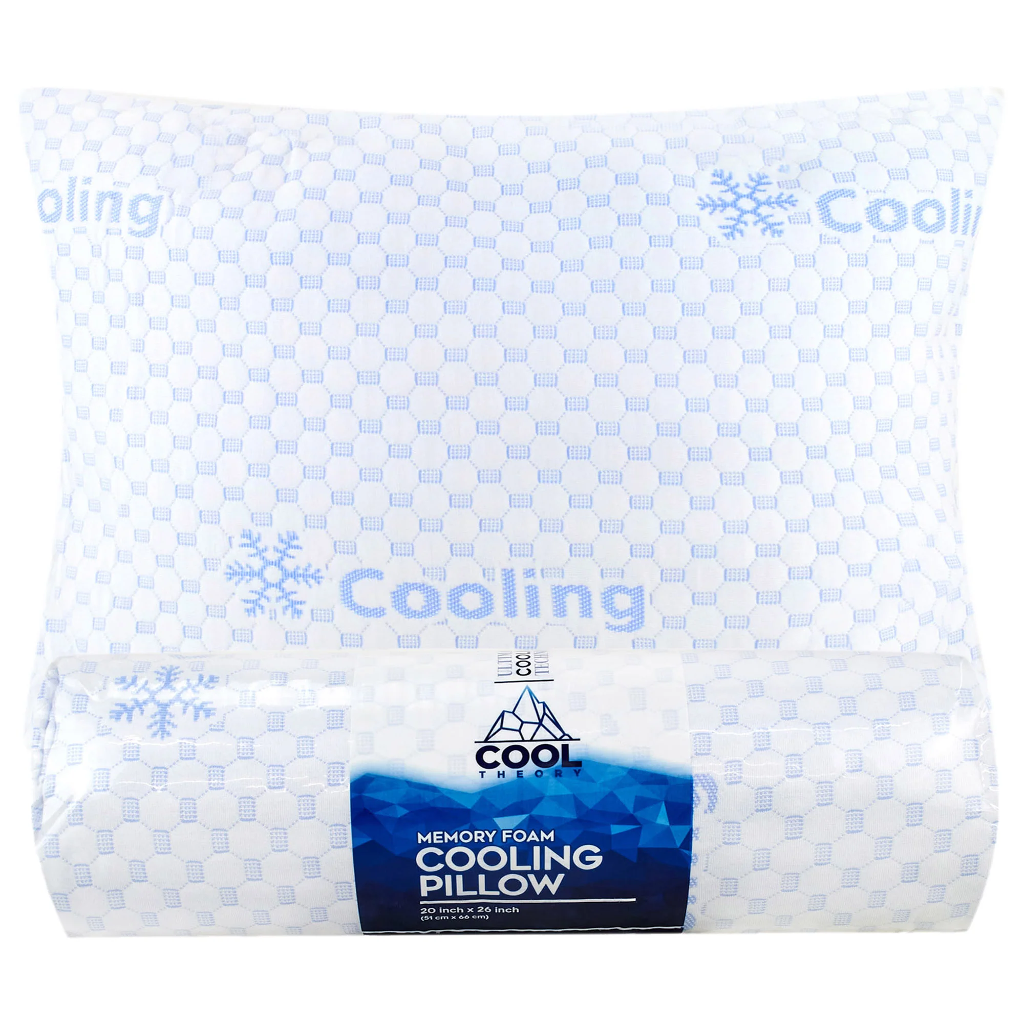 Cool Theory Memory Foam Cooling Pillow, 51cm x 66cm