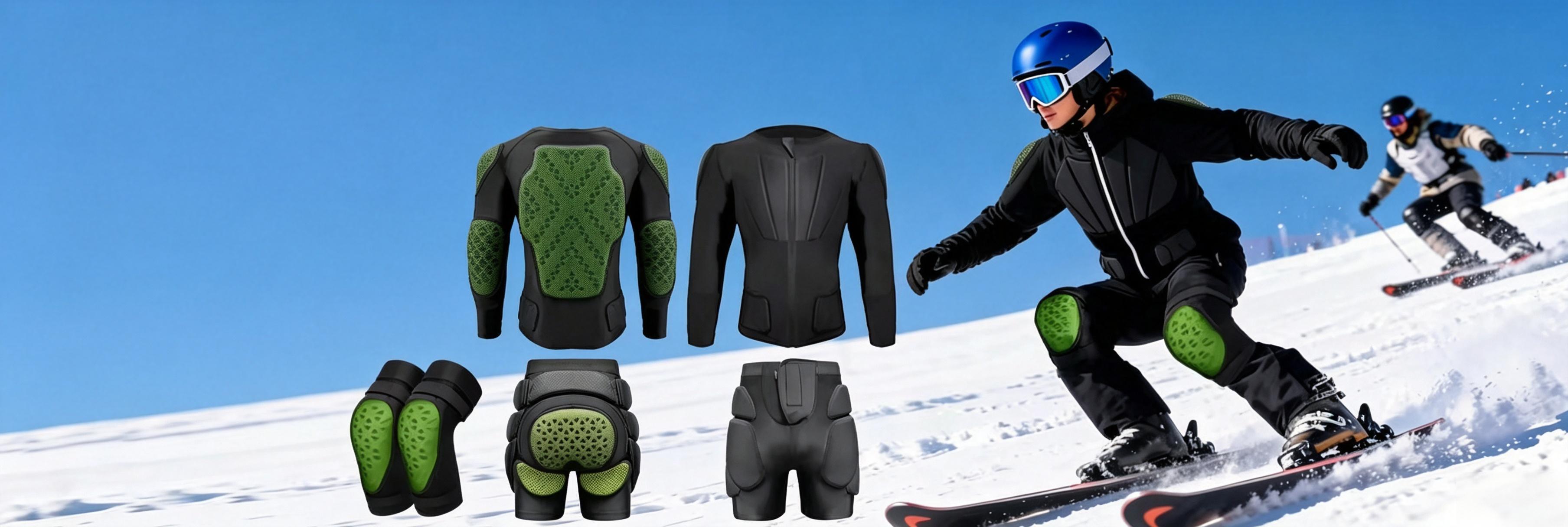 Skier on a snowy mountain slope