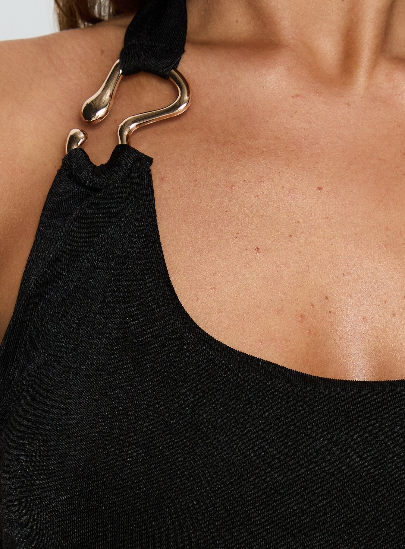 Celestea Hardware Detail Playsuit Black