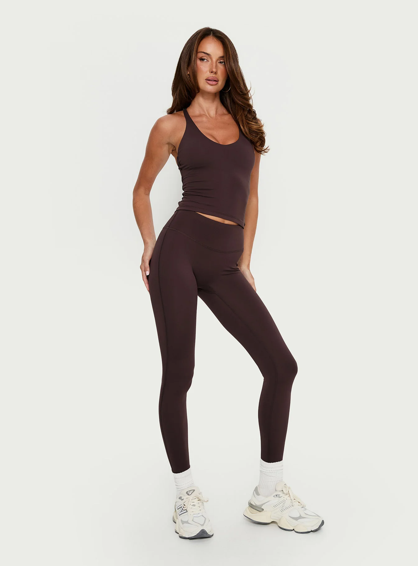 Stride Active Invisible Scrunch Leggings Brown