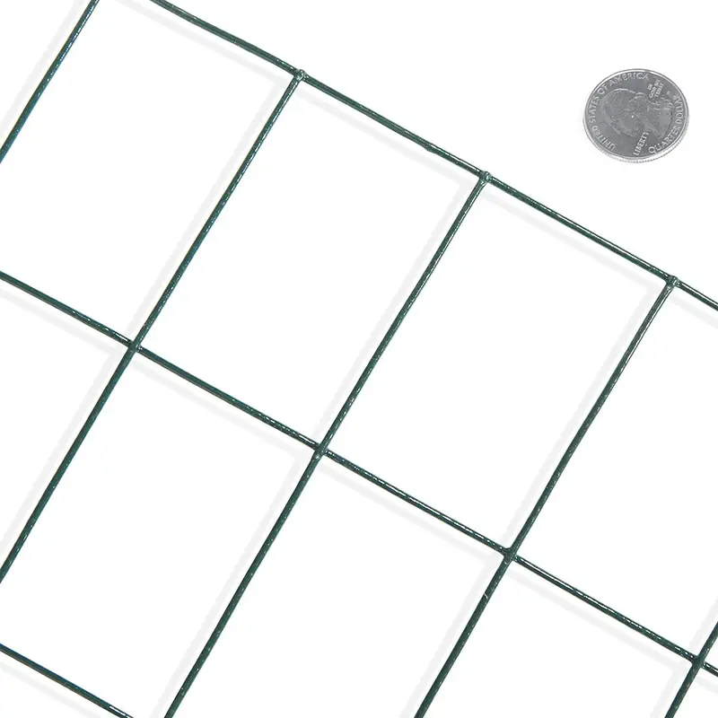 Drut ogrodzeniowy, siatka druciana pokryta zielonym winylem, grubość 16, zgrzewana, o oczkach 2 x 3 cale (2 x 50 stóp)