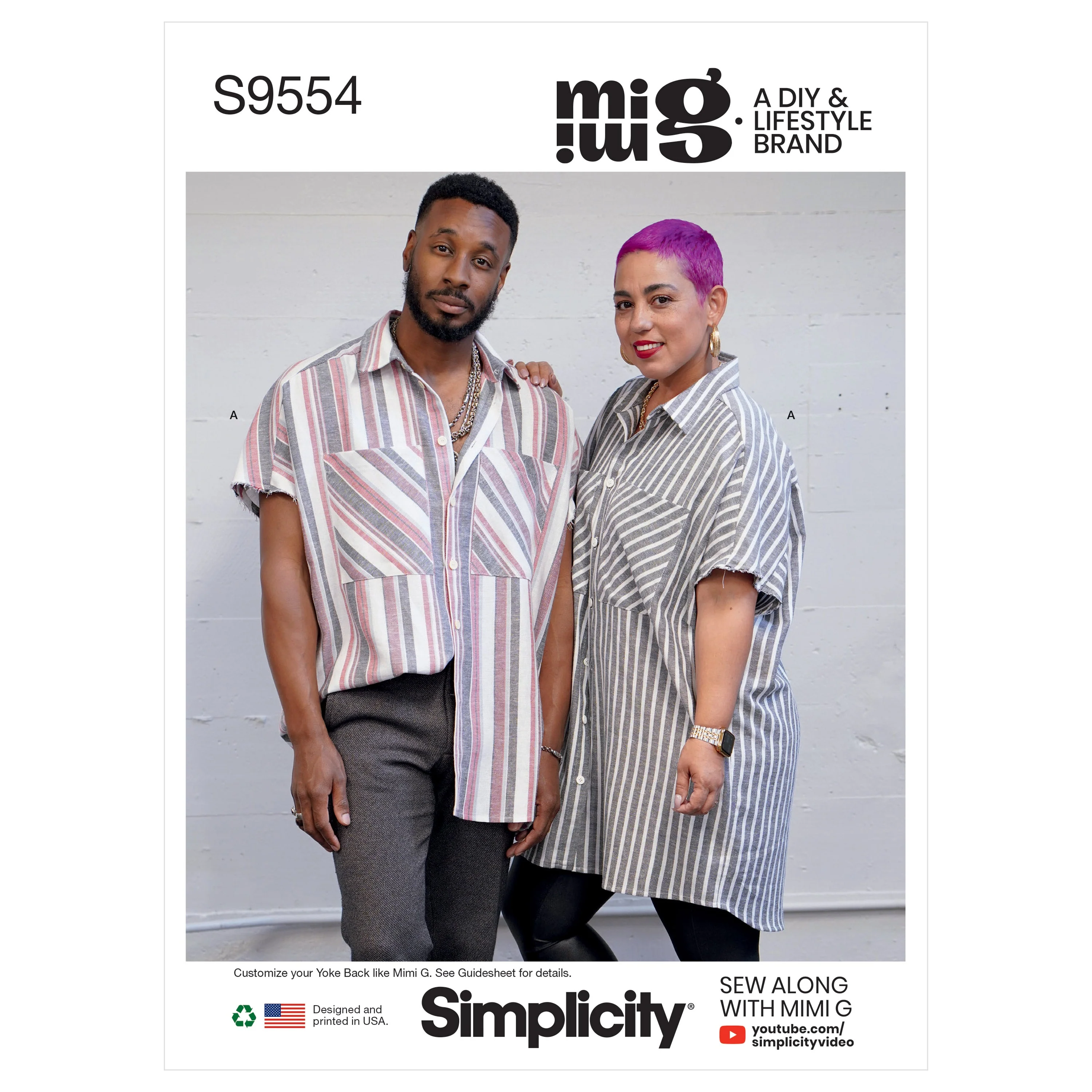 Simplicity Pattern 9554 Unisex Shirt