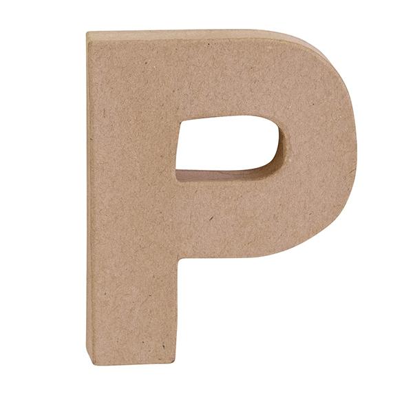 Makr Paper Mache, Small Letter P- 4 inch