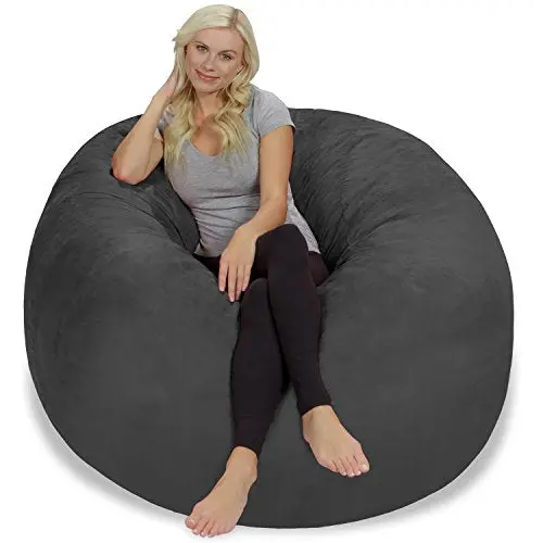 Fotel sako Chill Sack: gigantyczny podnóżek z 5 sekcjami z pianki memory