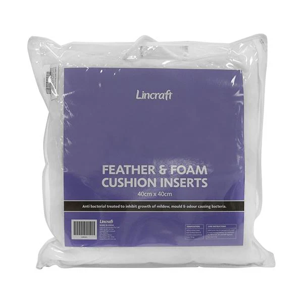 Feather and Foam Cushion Inserts, White