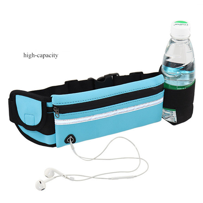 Black Multi-purpose Cash Running Mobile Phone Small Sports Waterproof Fanny Pack Waist Bag