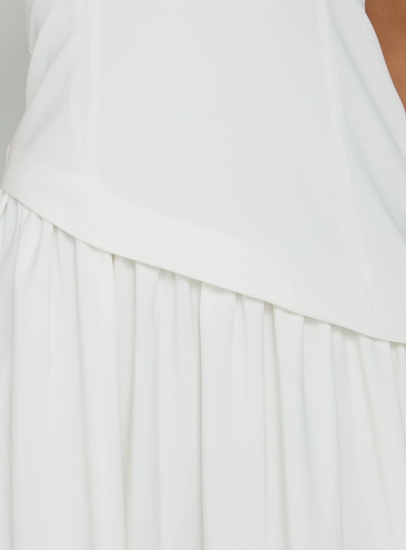 Odela Strapless Drop Waist Maxi Dress White