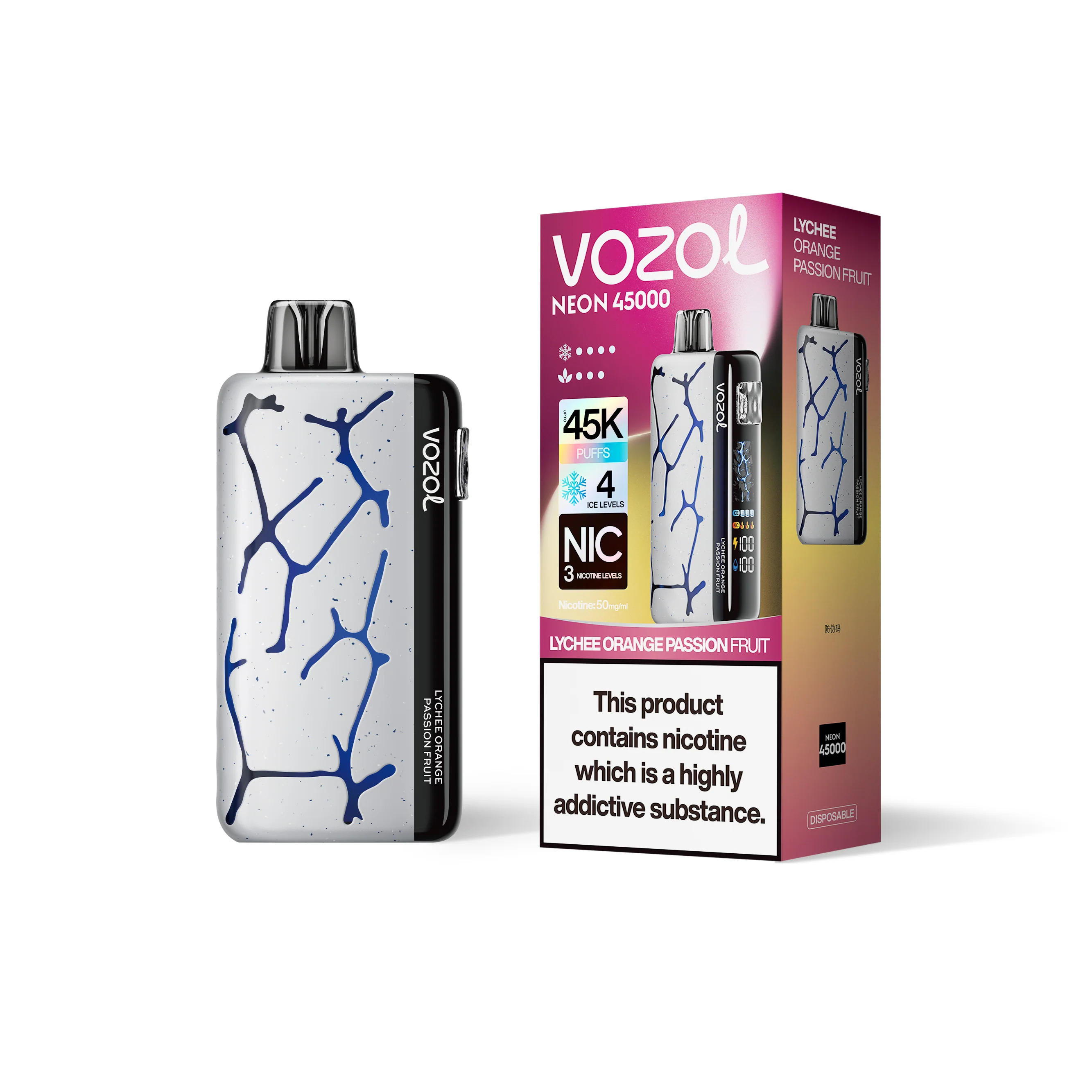 VOZOL NEON 45K wegwerpvape (alle smaken)