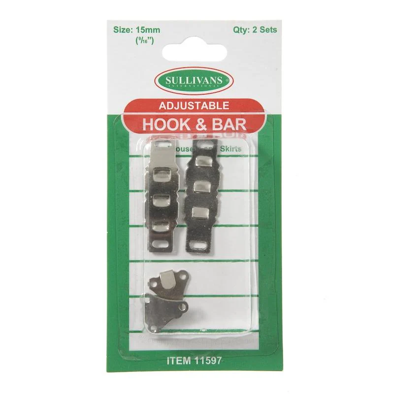 Sullivans Adjustable Hook & Bar, 15mm-2 Sets
