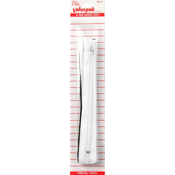 Valuepak 18cm Zips, 6pk