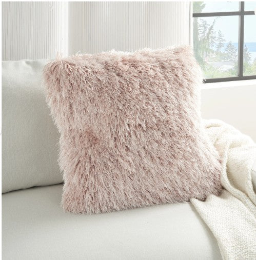 Mina Victory Shaggy Cushion, Rose- 50.8cmx50.8cm