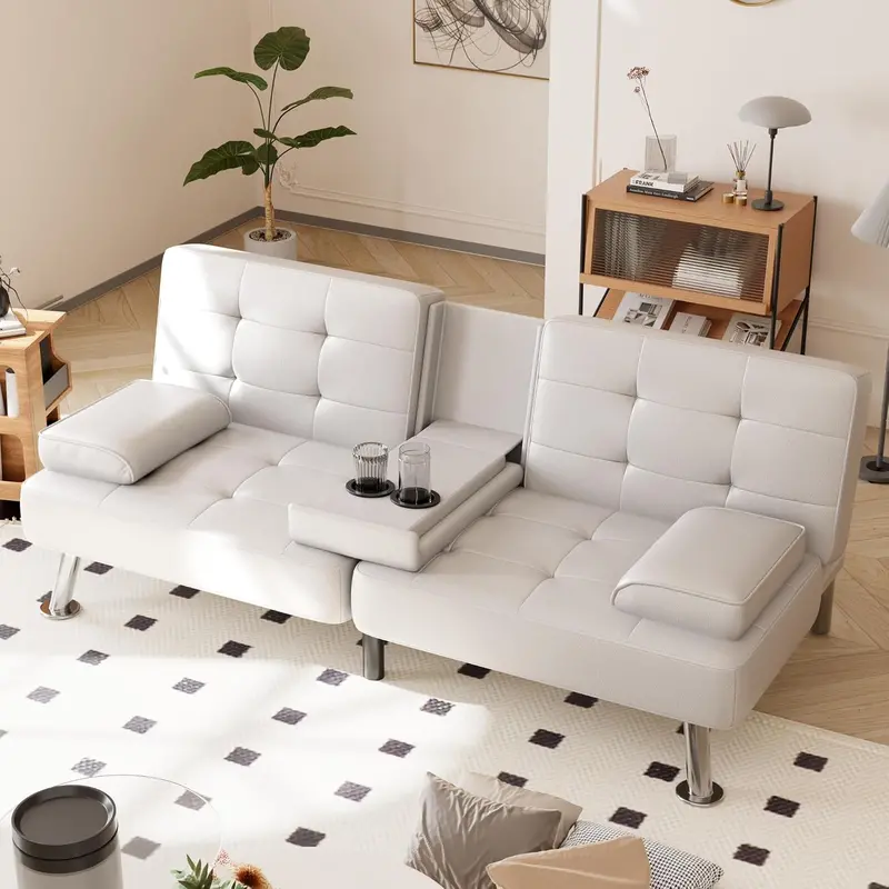 Sofa rozkładana Shahoo – rozkładana sofa ze skóry ekologicznej do salonu