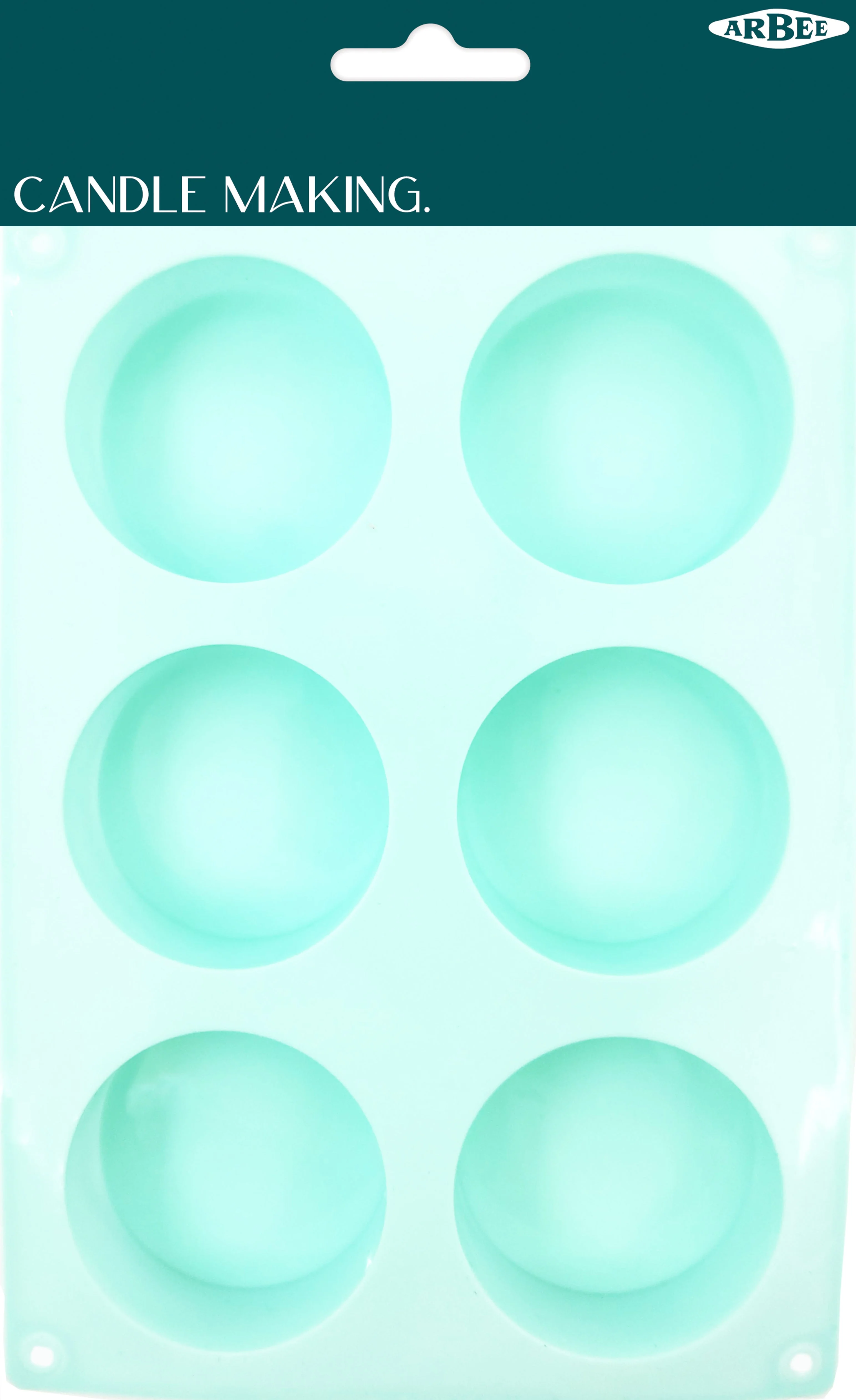Arbee Silicone Candle Mould, Blue- Round