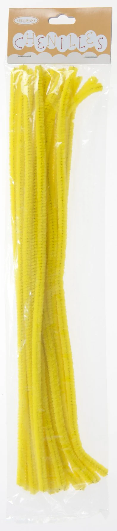 Sullivans Chenilles 18pk, Yellow- 6mm