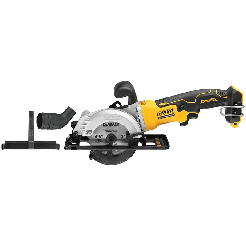 Piła tarczowa DeWALT DCS571B Atomic, 20 V MAX bezszczotkowa, akumulatorowa, brzeszczot 4-1/2 cala (narzędzie oddzielnie)