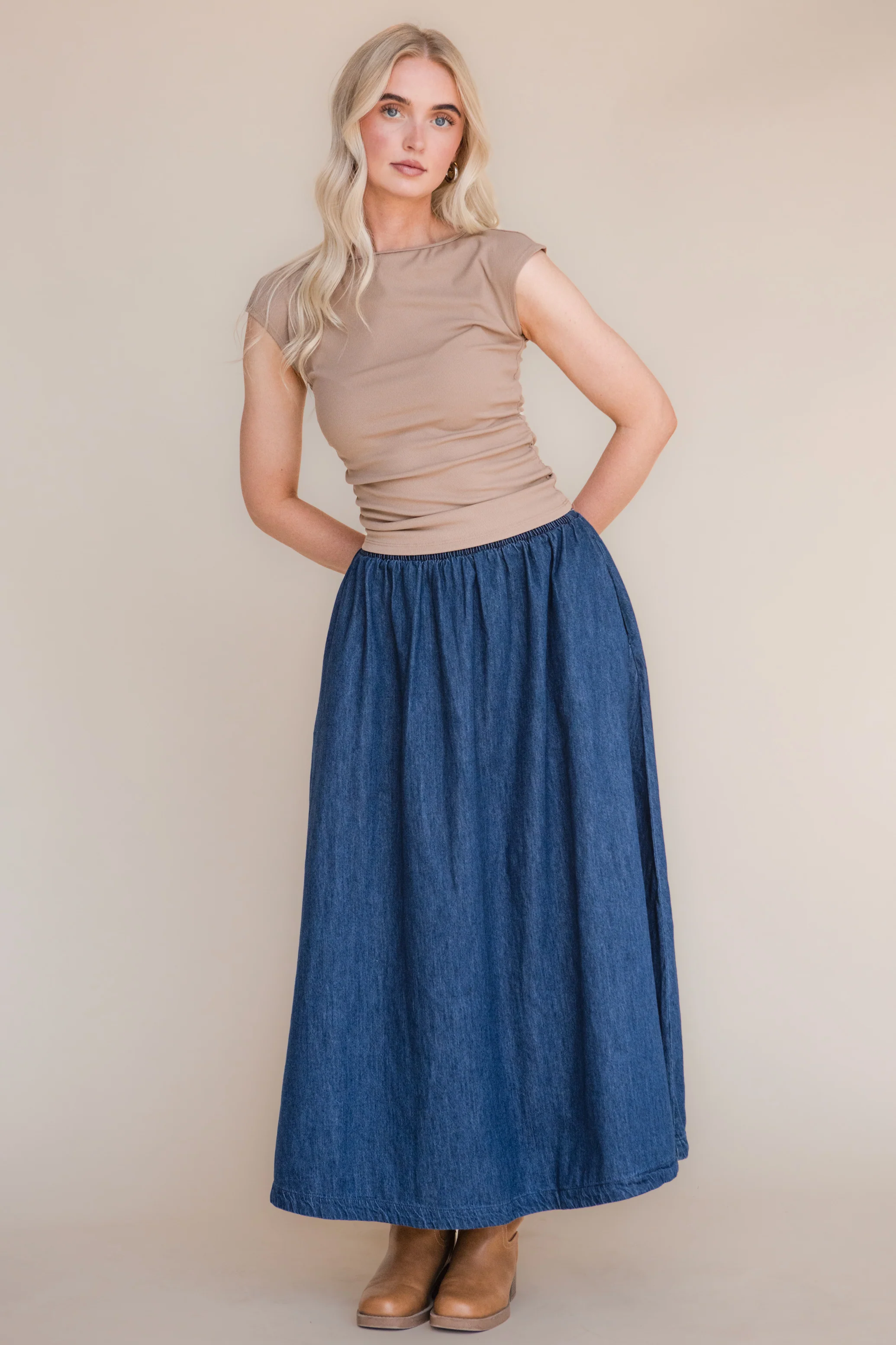 Mckenna Skirt-Blue Denim