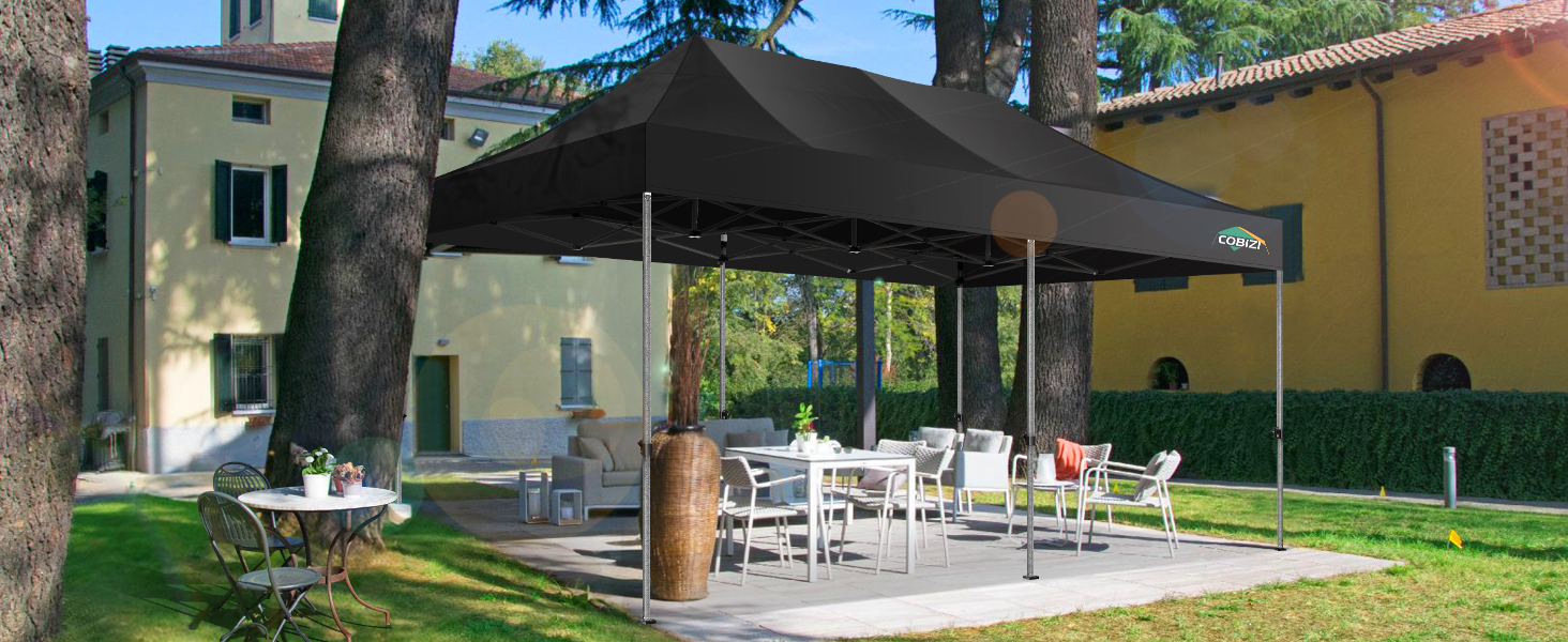 COBIZI Heavy duty 10x20 commercial pop up canopy with 6 sidewalls