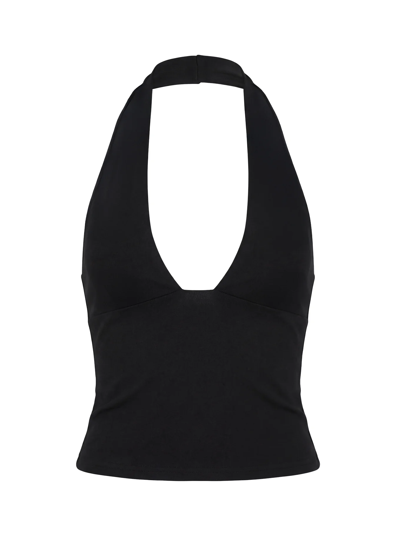 Daily Define Halter Tank Top Black