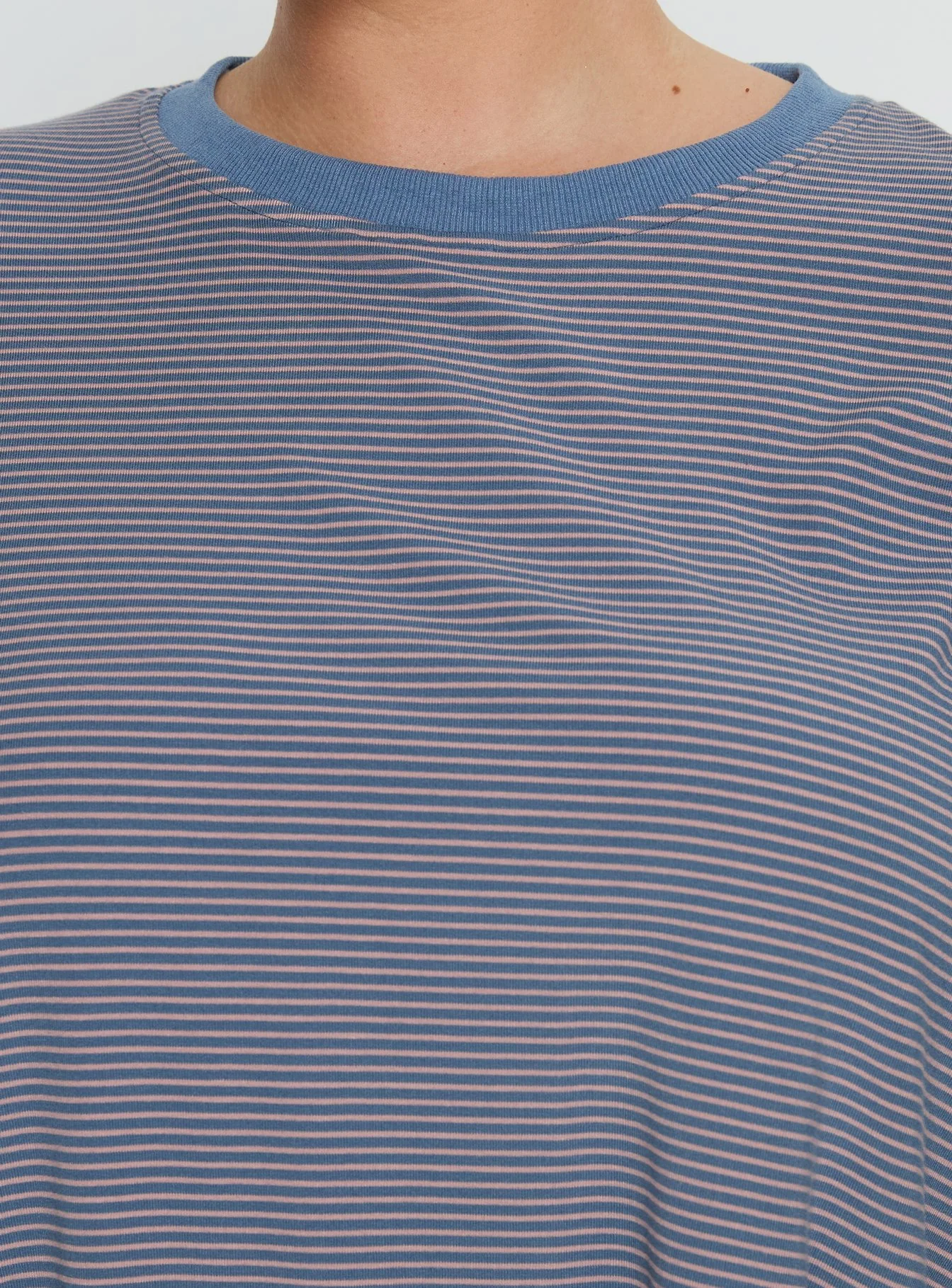 Marlah Long Sleeve Top Blue Stripe Curve
