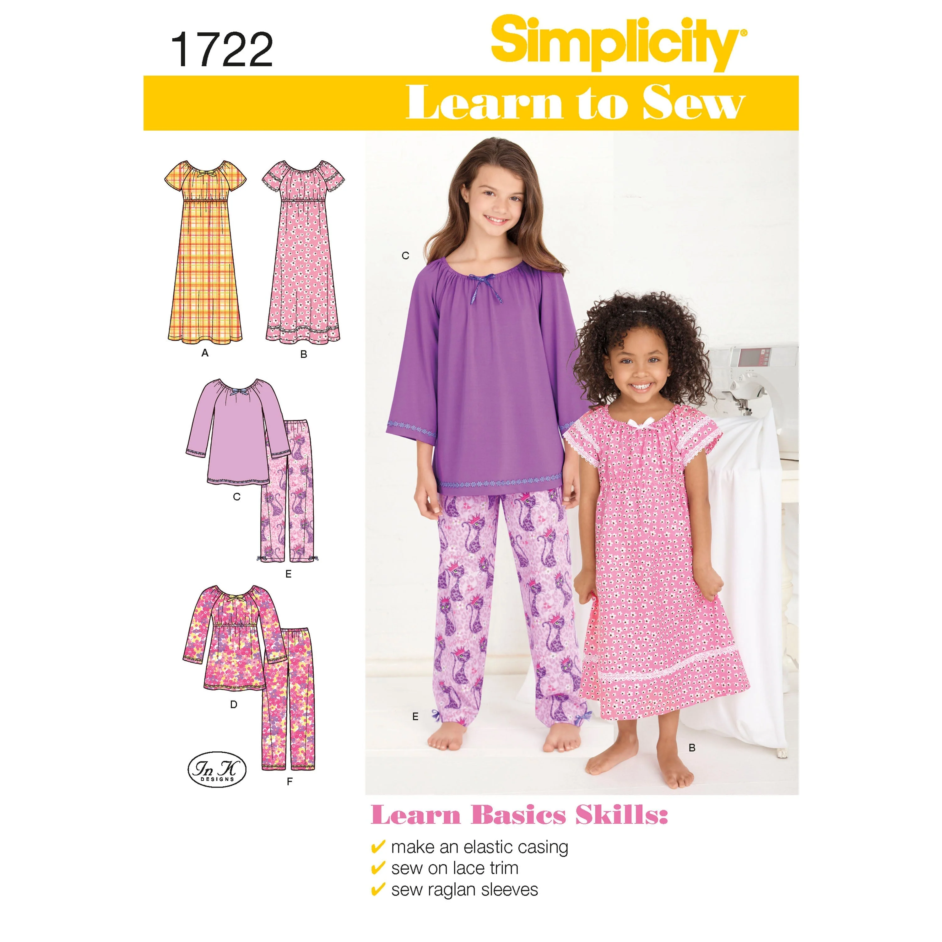 Simplicity Pattern 1722 Learn to Sew Child