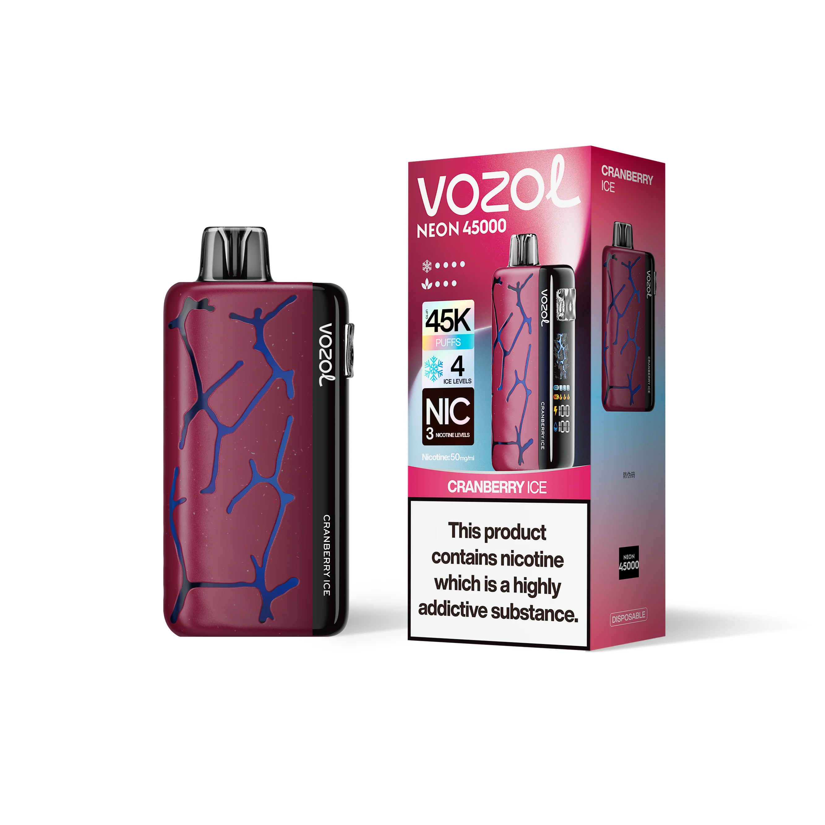 VOZOL NEON 45K wegwerpvape (alle smaken)