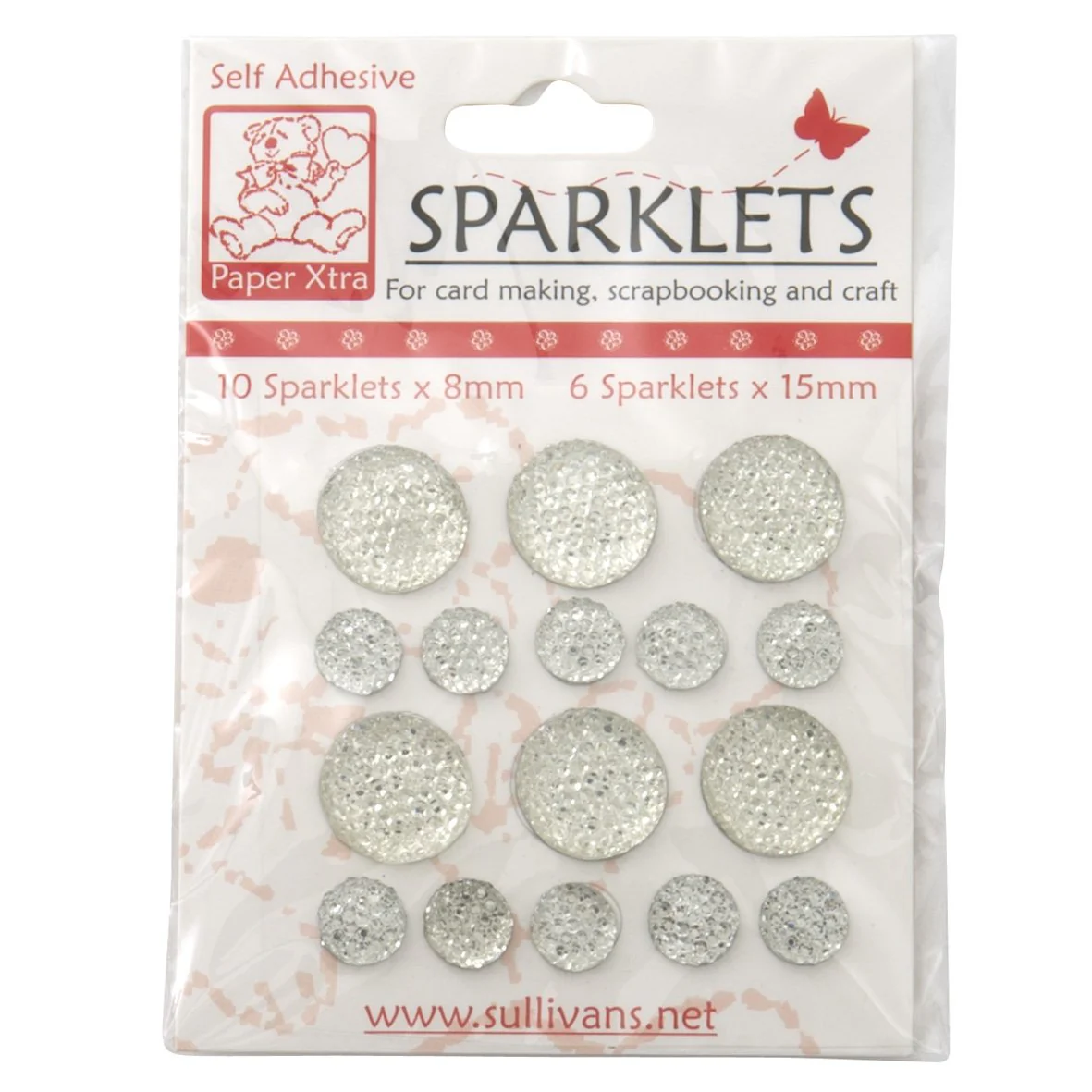 Sullivans Sparklets, Clear- 16pc