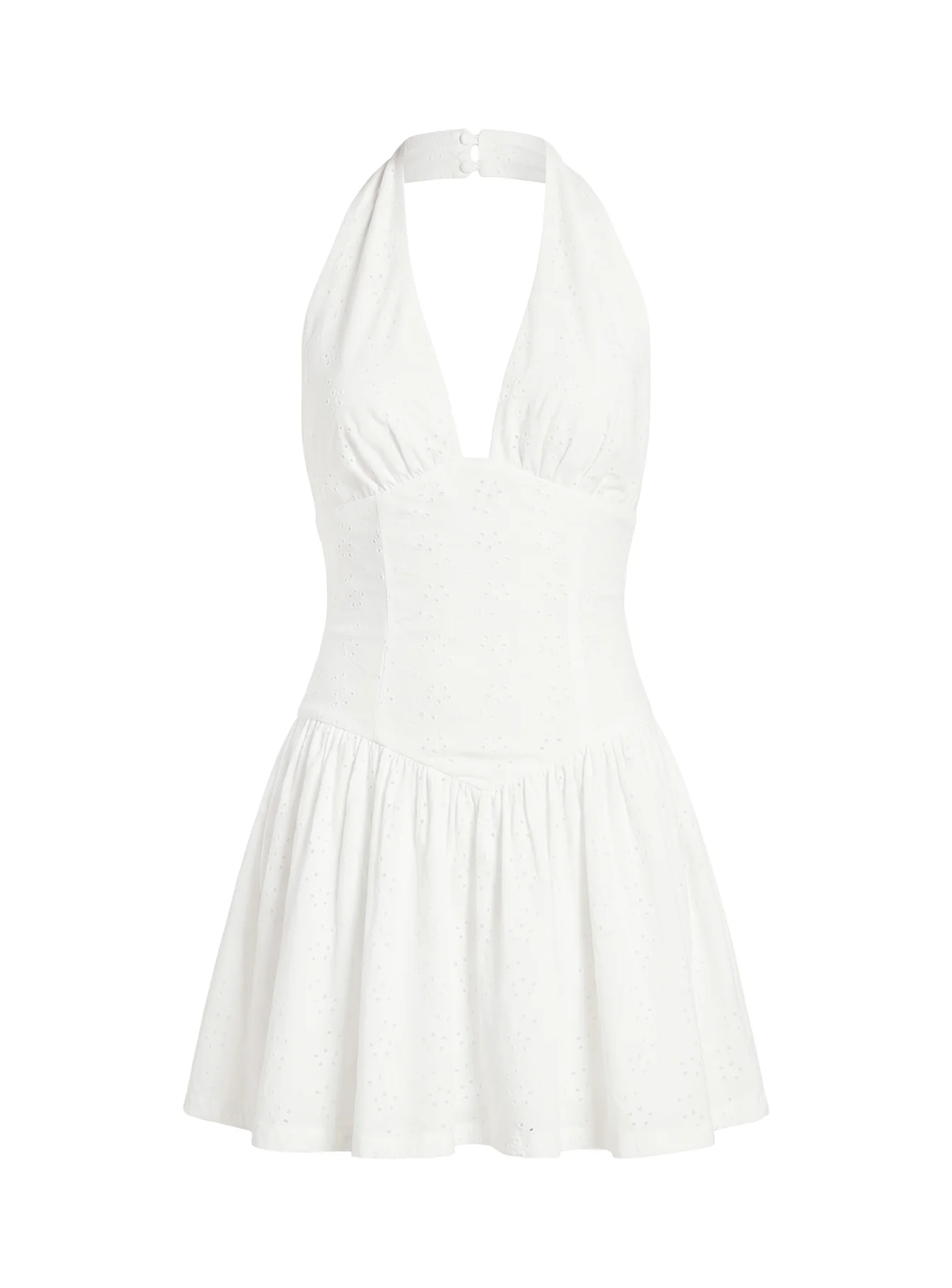 Imojen Halter Mini Dress White