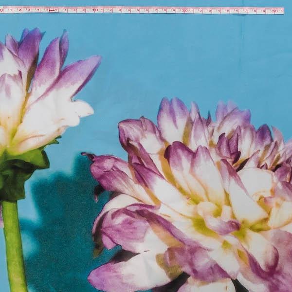 Crepe De Chine Fabric, Big Floral- Width 145cm