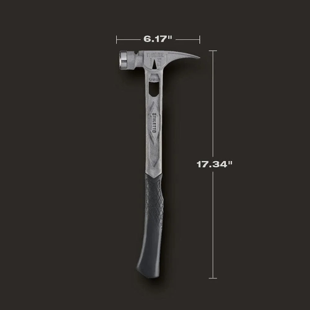 Stiletto TIB15MC 15 - Oz TIBONE Titanium Hammer Milled Face with Curved Handle