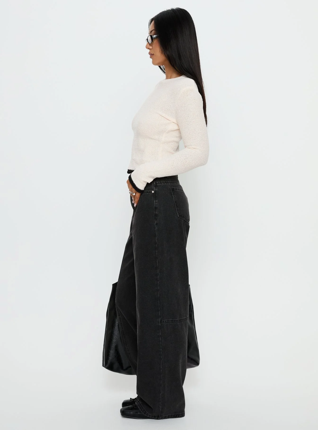 Lando Low Rise Straight Leg Jeans Washed Black